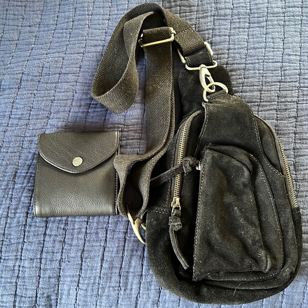Free people black wallet a black sling bag!
